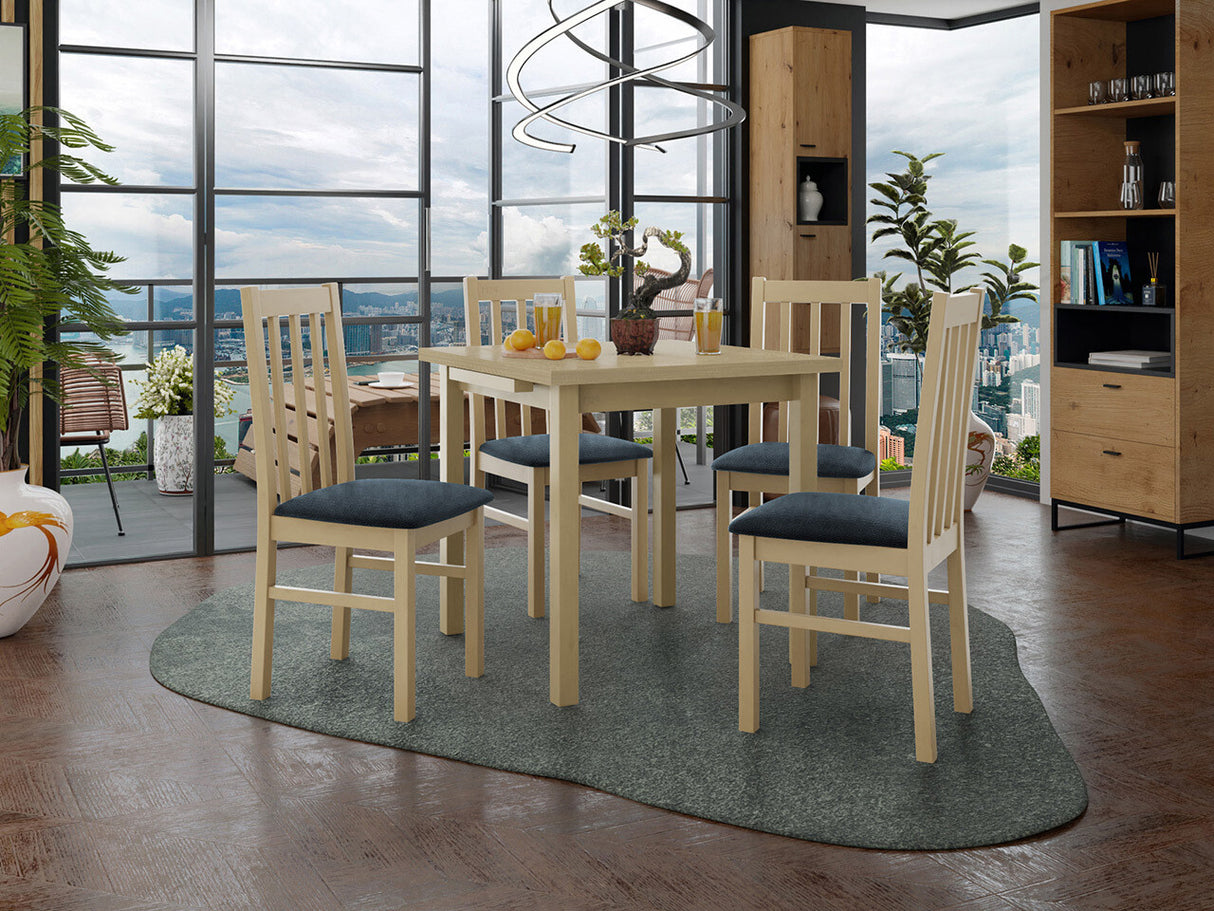 Étkezőgarnitúra 14 (MAX 7 + BOS 10), Fa színe: Sonoma tölgy, Kárpit: Zetta 300