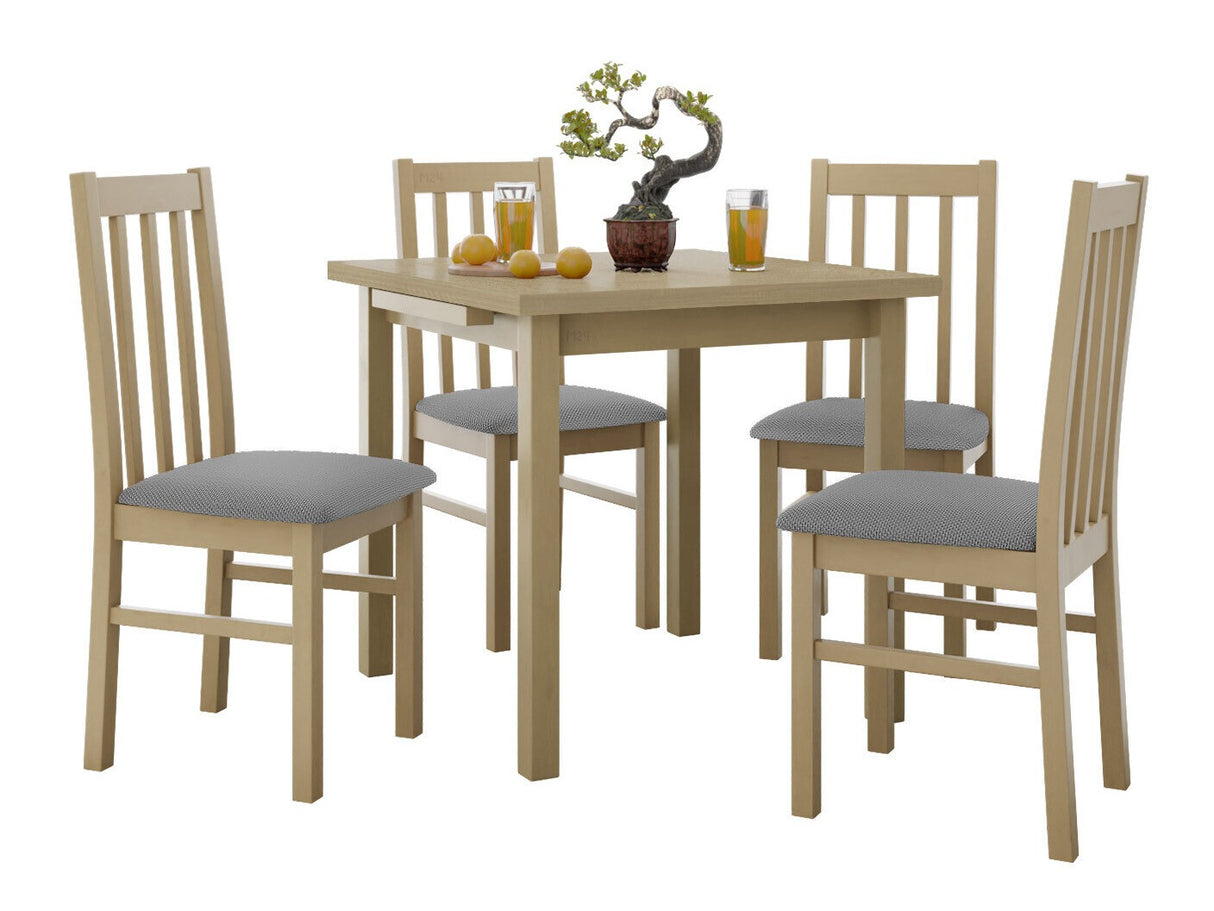 Étkezőgarnitúra 14 (MAX 7 + BOS 10), Fa színe: Sonoma tölgy, Kárpit: Hygge 91