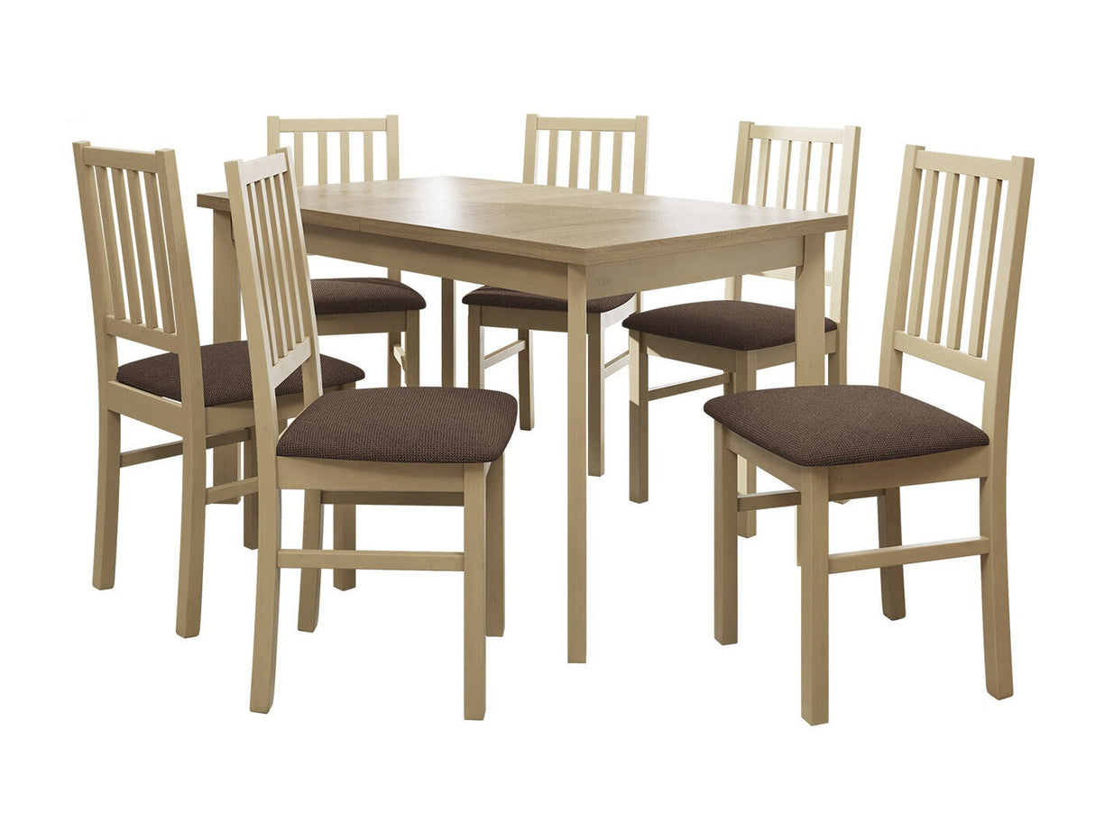 Étkezőgarnitúra 15 (MODENA 1P + NILO 7), Fa színe: Sonoma tölgy, Kárpit: Soro 28