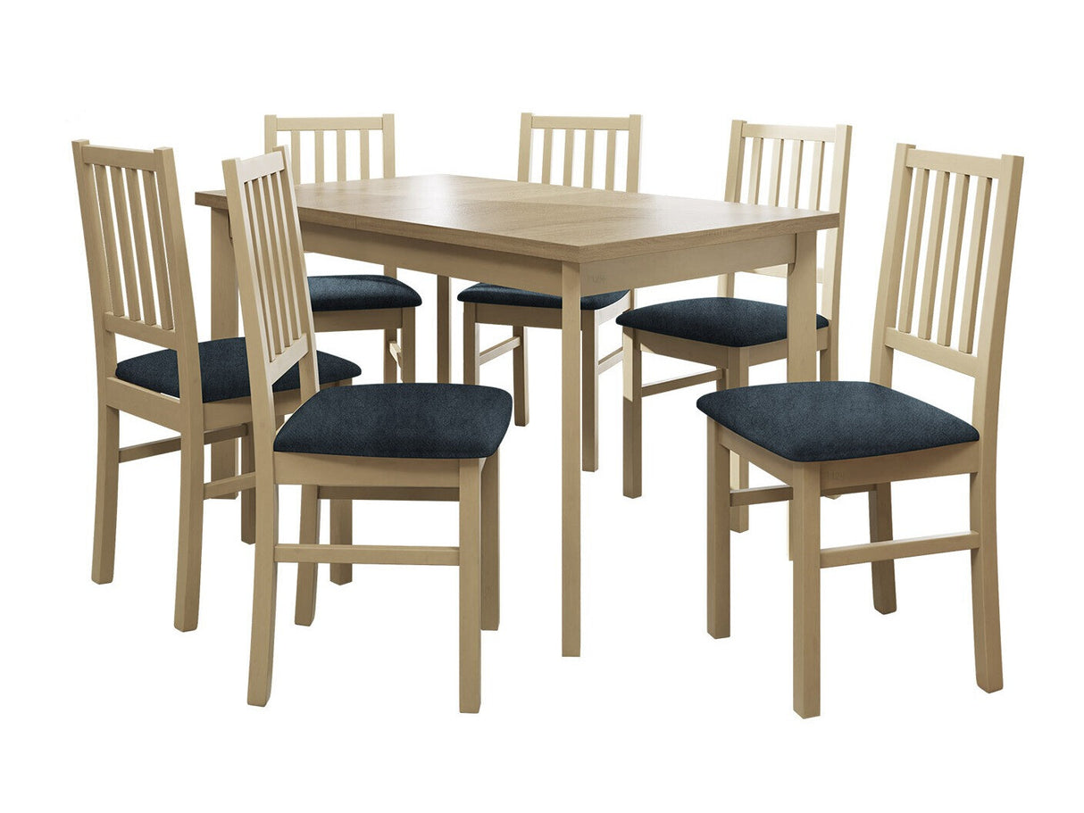 Étkezőgarnitúra 15 (MODENA 1P + NILO 7), Fa színe: Sonoma tölgy, Kárpit: Zetta 300