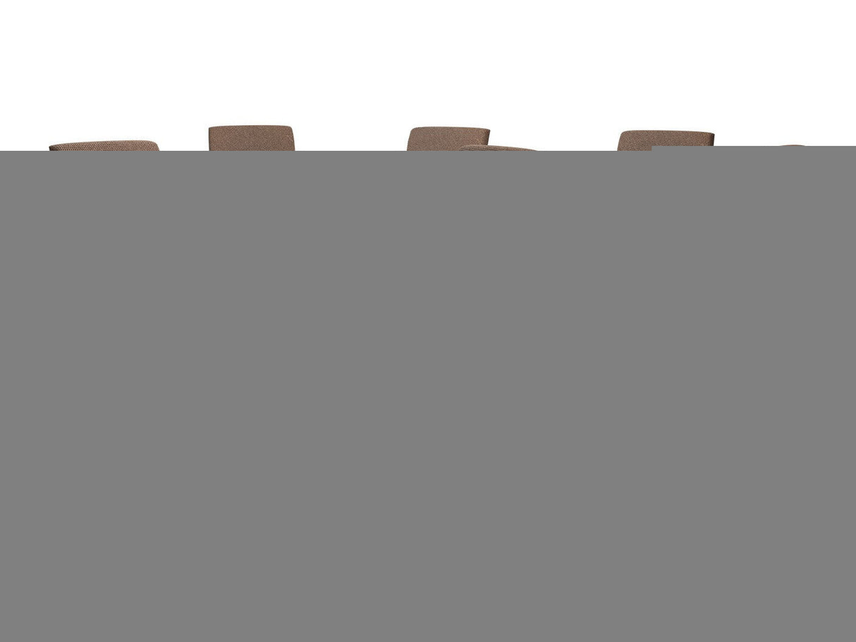 Étkezőgarnitúra 24 (OSLO 6 + LUNA 2) Grandson, Fa színe: Fehér, Kárpit: Soro 28