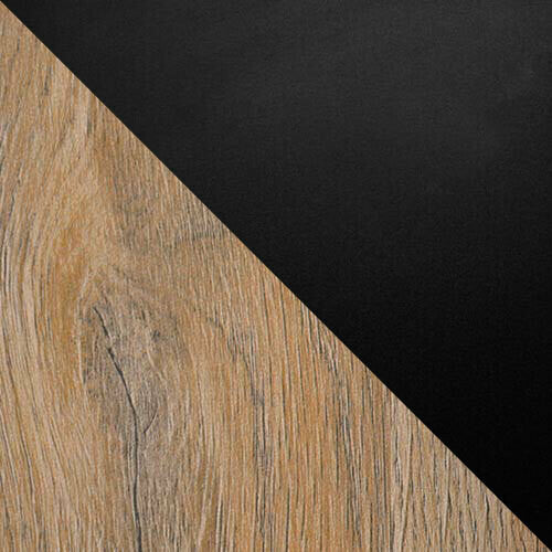 Asztal Stół IKON 3 L LAMINAT Blat: Dąb Grandson / Podst.: Czarny fém 5903211275845 (Grandson tölgy + Fekete)