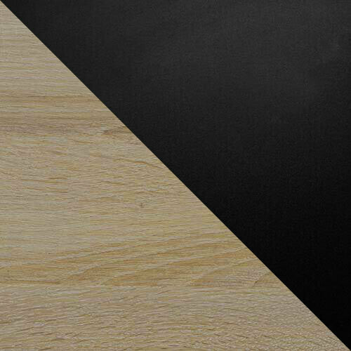 Asztal Stół IKON 4 LAMINAT Blat: Sonoma / Podst.: Czarny fém 5903211275890 (Fekete + Sonoma tölgy)