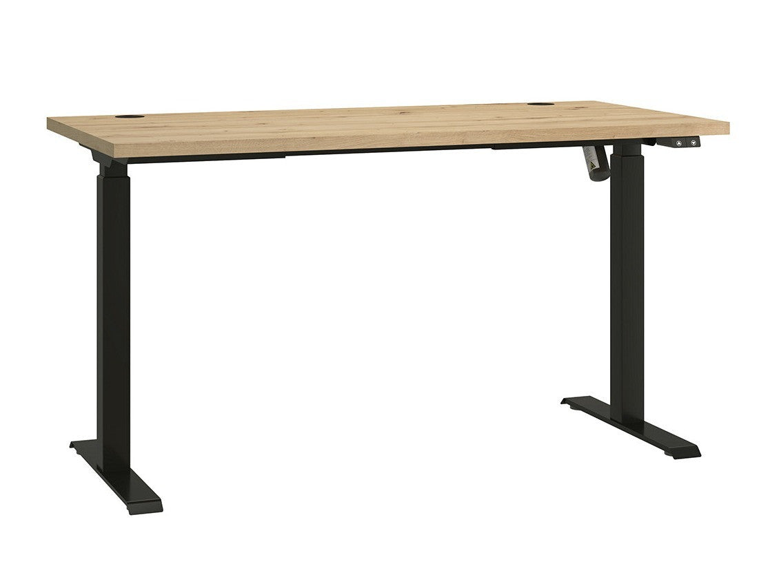 Állítható magasságú íróasztal Biurko MALTA II 151 (Nandu) , Szín: Artisan tölgy + Matt fekete