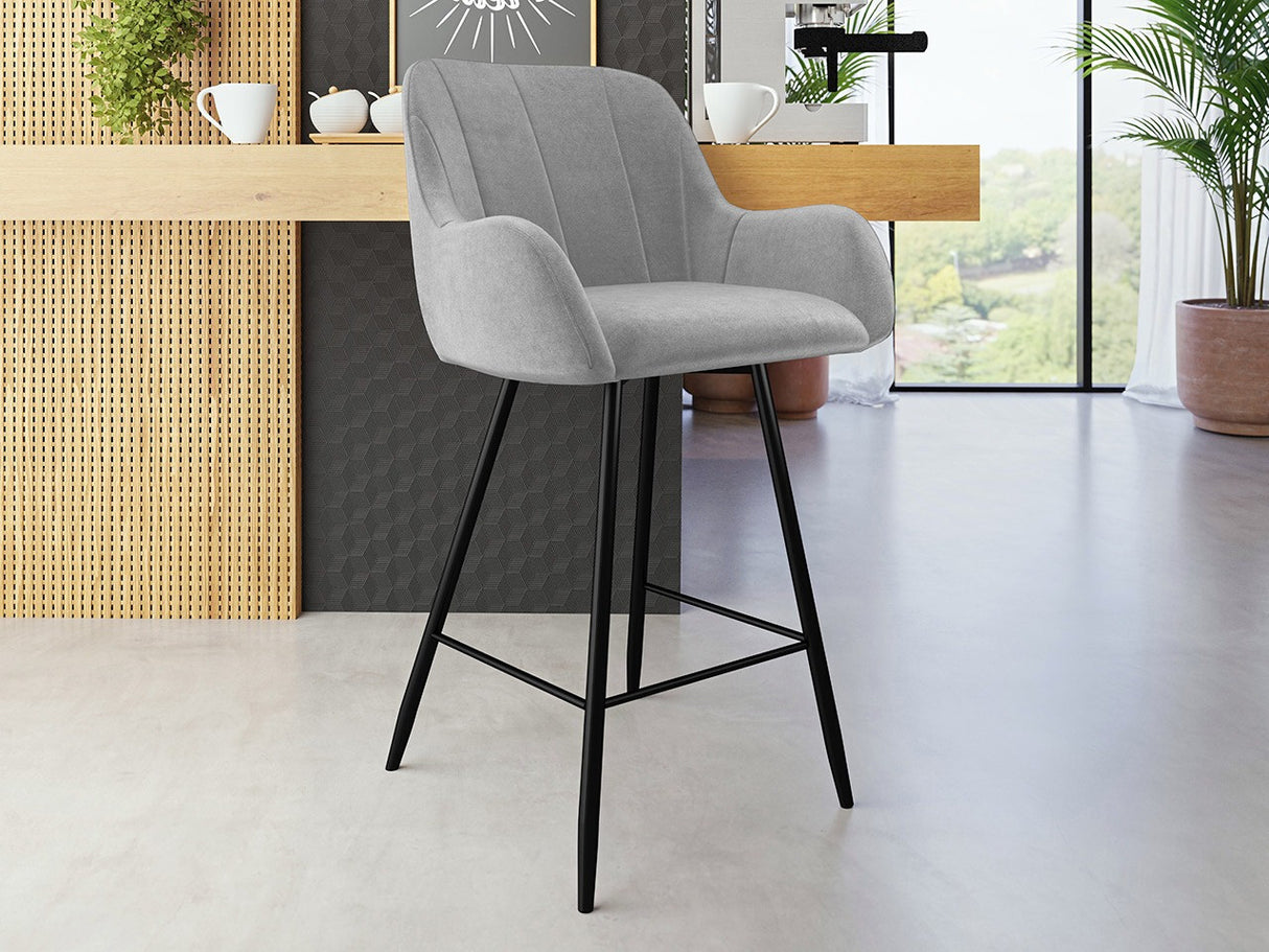 Bárszék Hoker COLIN, Szín: Fekete + Magic Velvet 2240