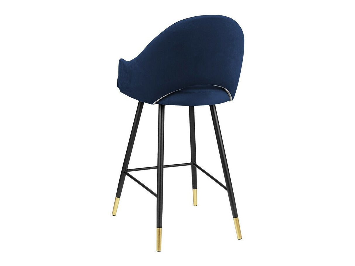 Bárszék Hoker ROSA, Szín: Fekete + Magic Velvet 2216, Lábak színe: Aranysárga