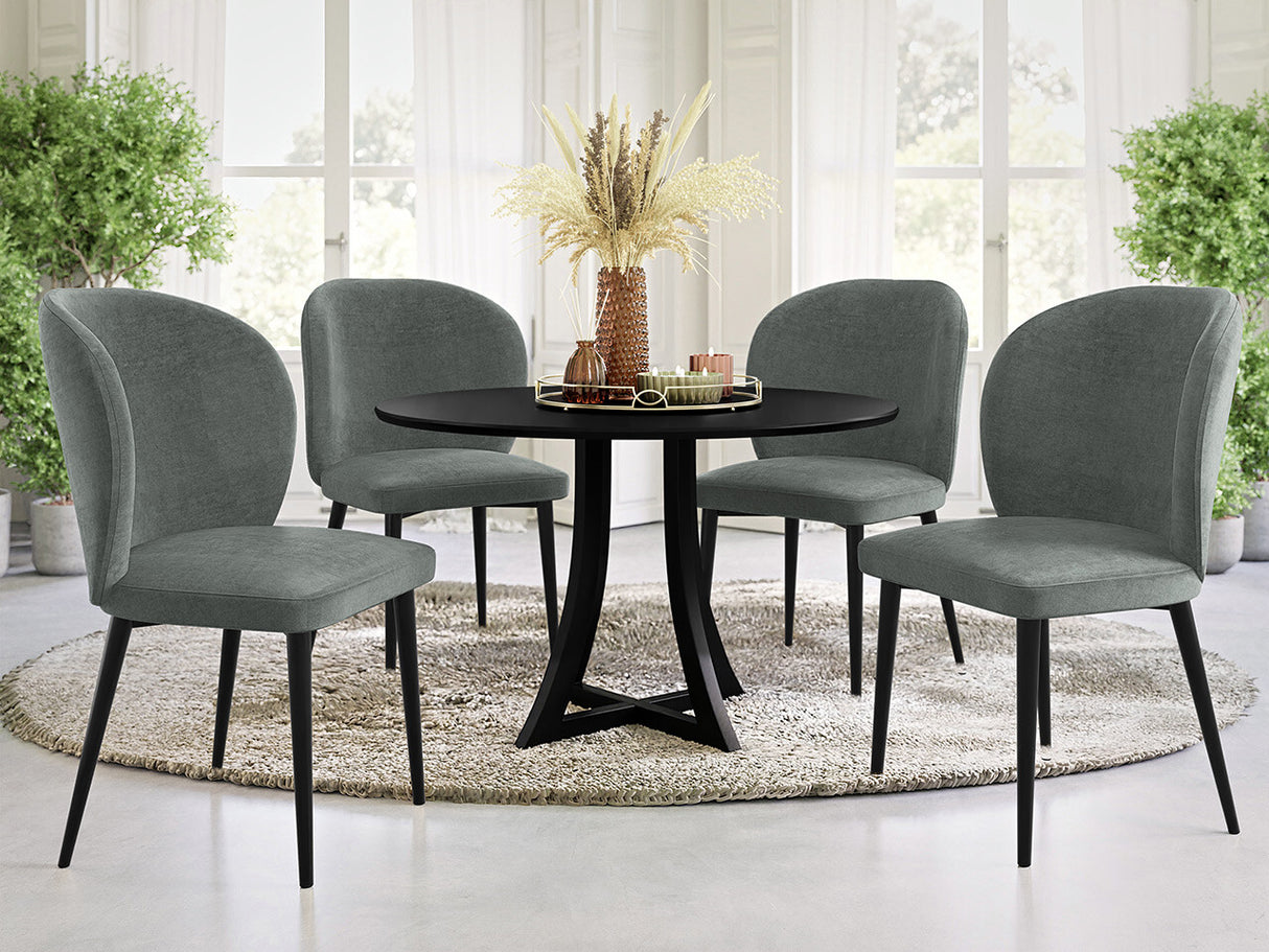 Szék Krzesło CLEO (Grebe) , Szín: Fekete + Magic Velvet 2217, Lábak színe: Fekete