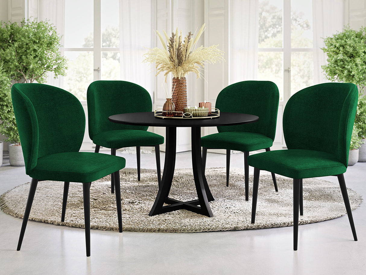 Szék Krzesło CLEO (Grebe) , Szín: Fekete + Magic Velvet 2225, Lábak színe: Fekete