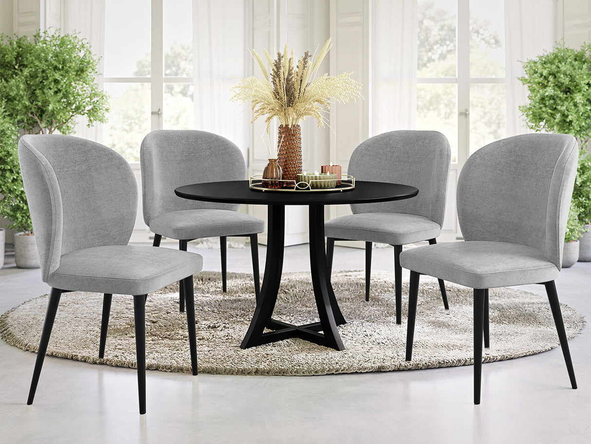 Szék Krzesło CLEO (Grebe) , Szín: Fekete + Magic Velvet 2240, Lábak színe: Fekete