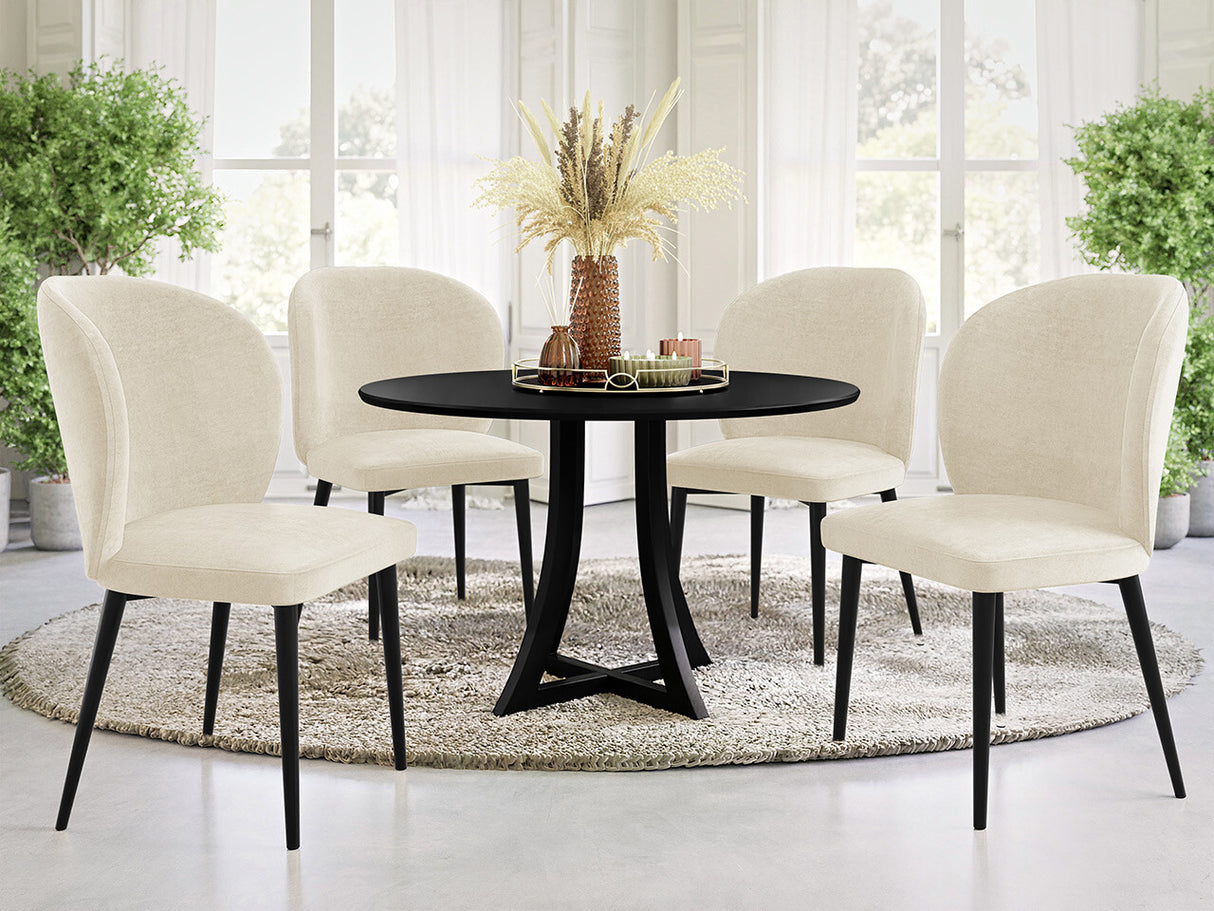 Szék Krzesło CLEO (Grebe) , Szín: Fekete + Magic Velvet 2250, Lábak színe: Fekete