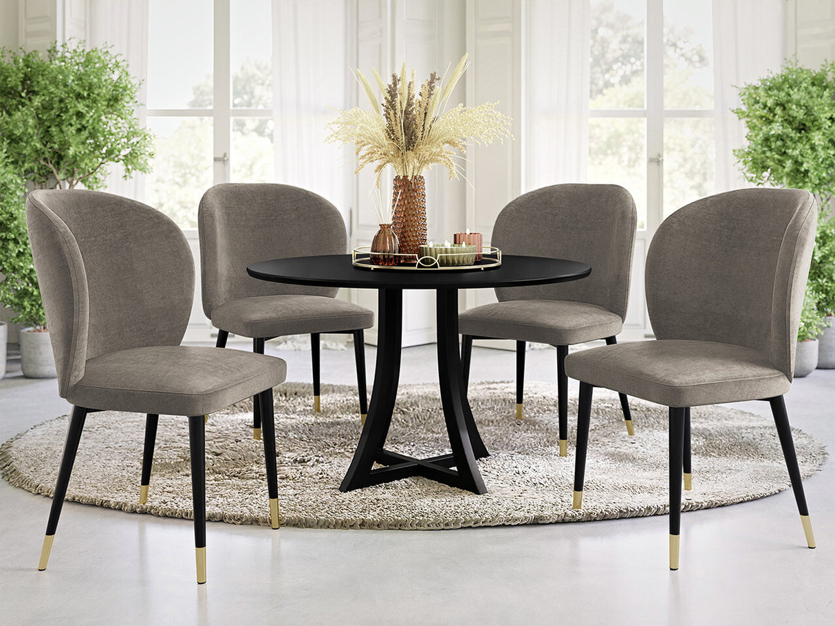 Szék Krzesło CLEO (Grebe) , Szín: Fekete + Magic Velvet 2209, Lábak színe: Aranysárga