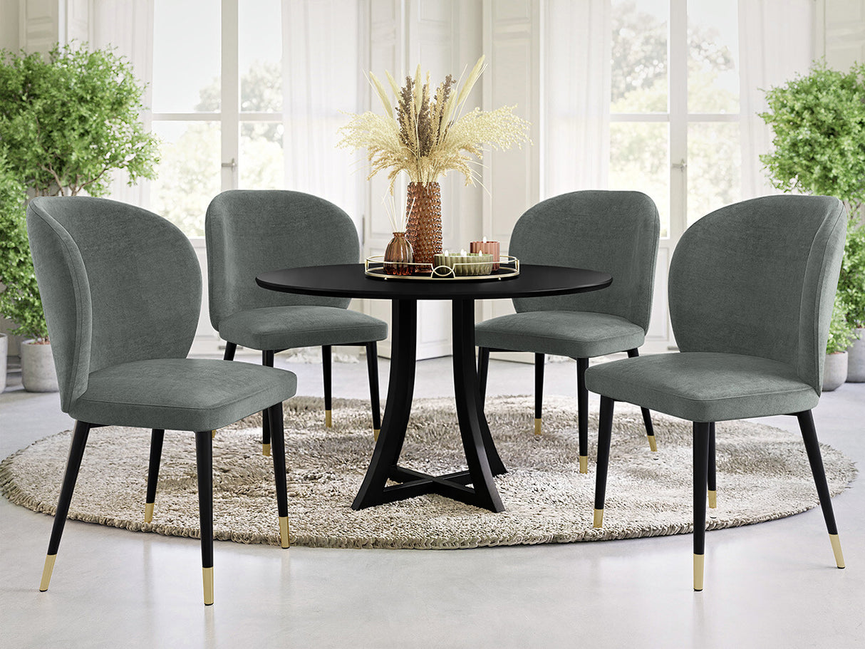 Szék Krzesło CLEO (Grebe) , Szín: Fekete + Magic Velvet 2217, Lábak színe: Aranysárga