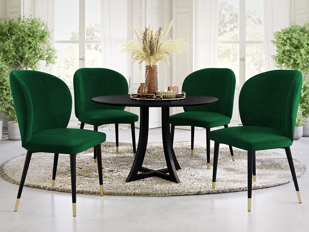 Szék Krzesło CLEO (Grebe) , Szín: Fekete + Magic Velvet 2225, Lábak színe: Aranysárga