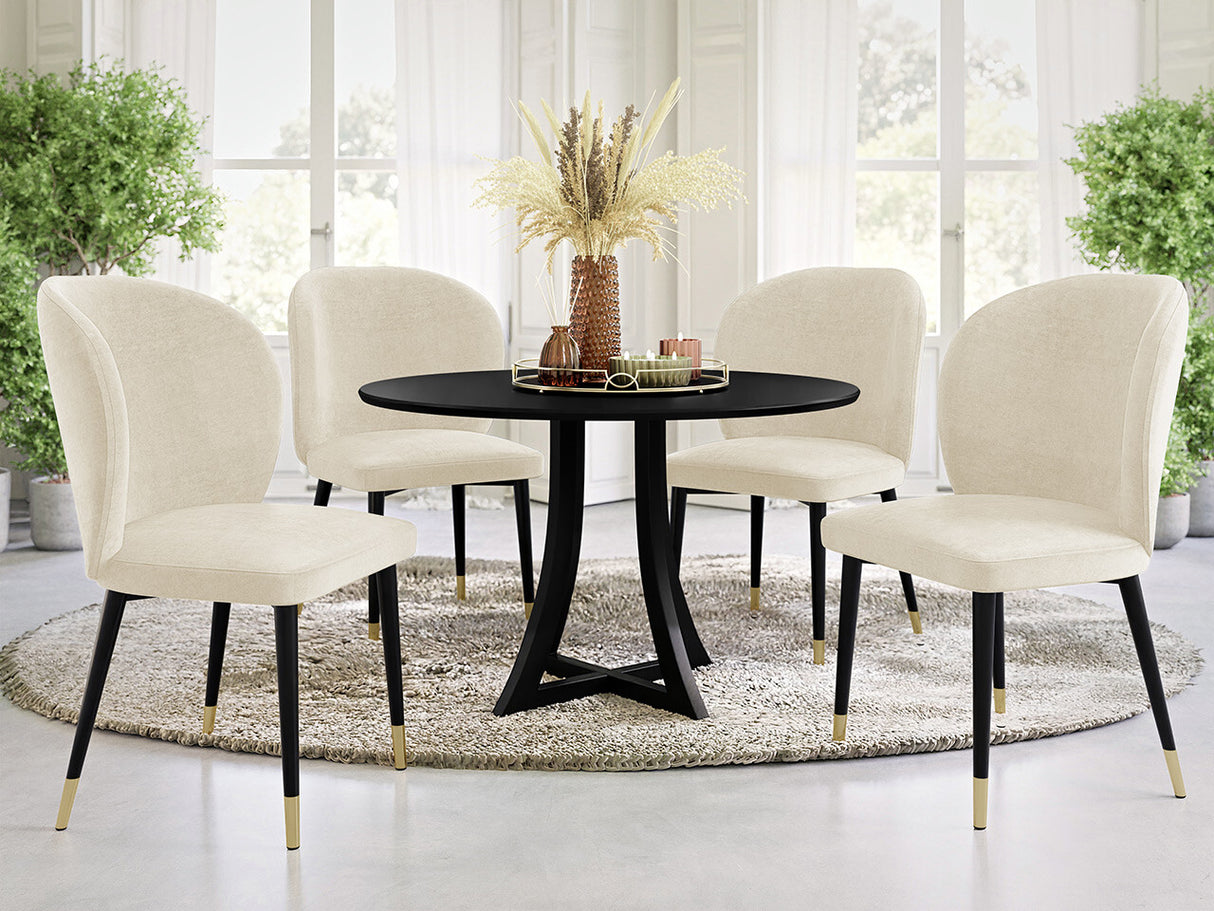 Szék Krzesło CLEO (Grebe) , Szín: Fekete + Magic Velvet 2250, Lábak színe: Aranysárga