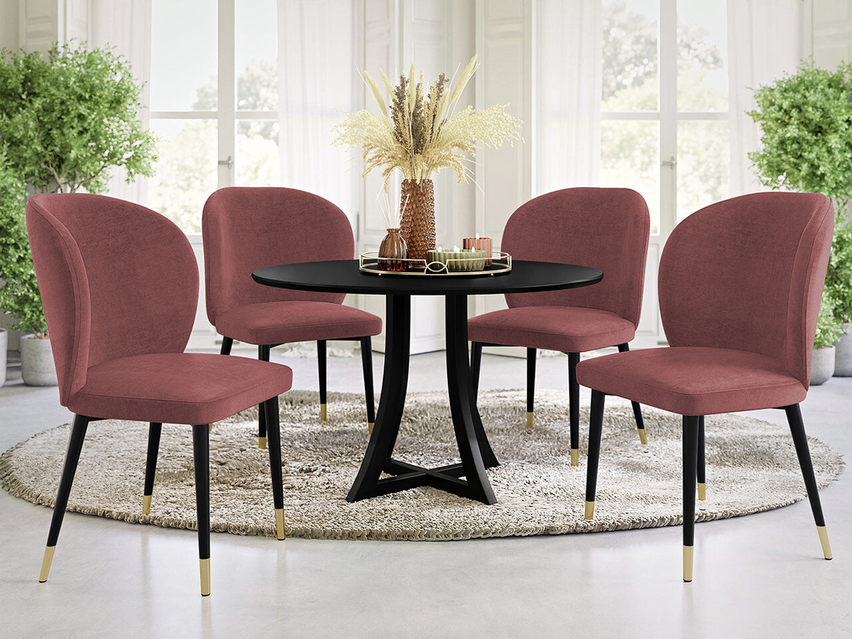 Szék Krzesło CLEO (Grebe) , Szín: Fekete + Magic Velvet 2258, Lábak színe: Aranysárga