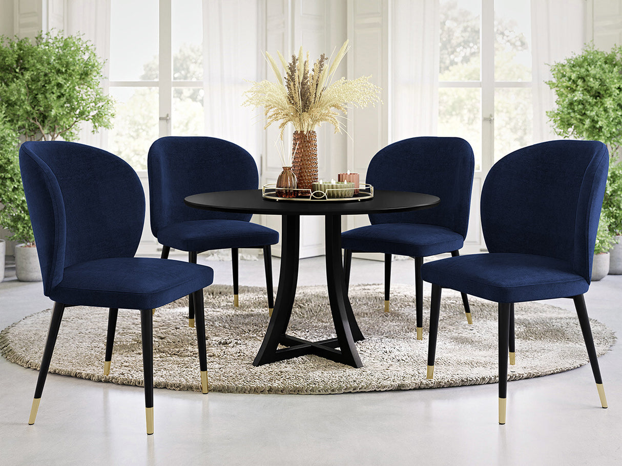 Szék Krzesło CLEO (Grebe) , Szín: Fekete + Magic Velvet 2216, Lábak színe: Aranysárga