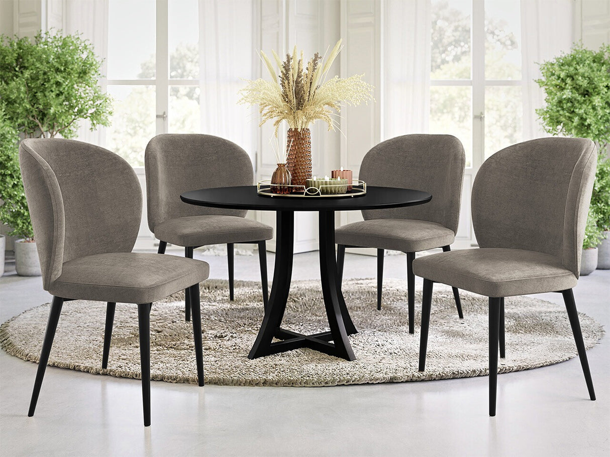 Szék Krzesło CLEO (Grebe) , Szín: Fekete + Magic Velvet 2209, Lábak színe: Fekete