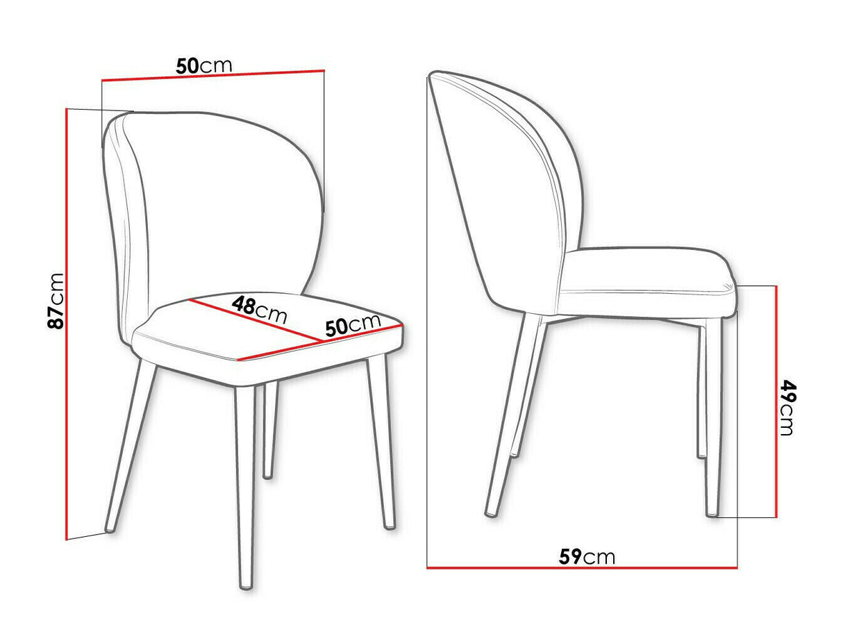 Szék Krzesło CLEO (Grebe) , Szín: Fekete + Magic Velvet 2217, Lábak színe: Aranysárga