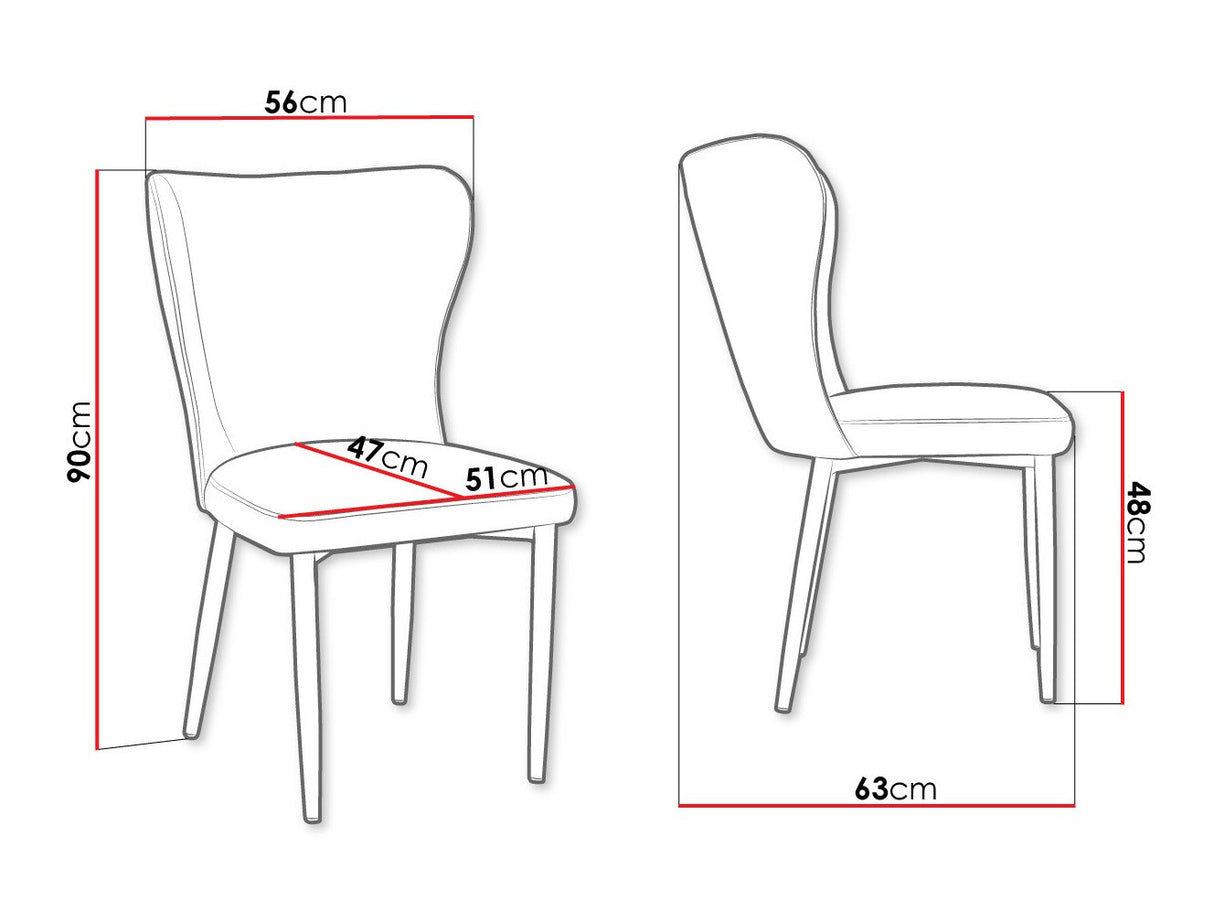 Szék Krzesło ELENA, Szín: Fekete + Magic Velvet 2217