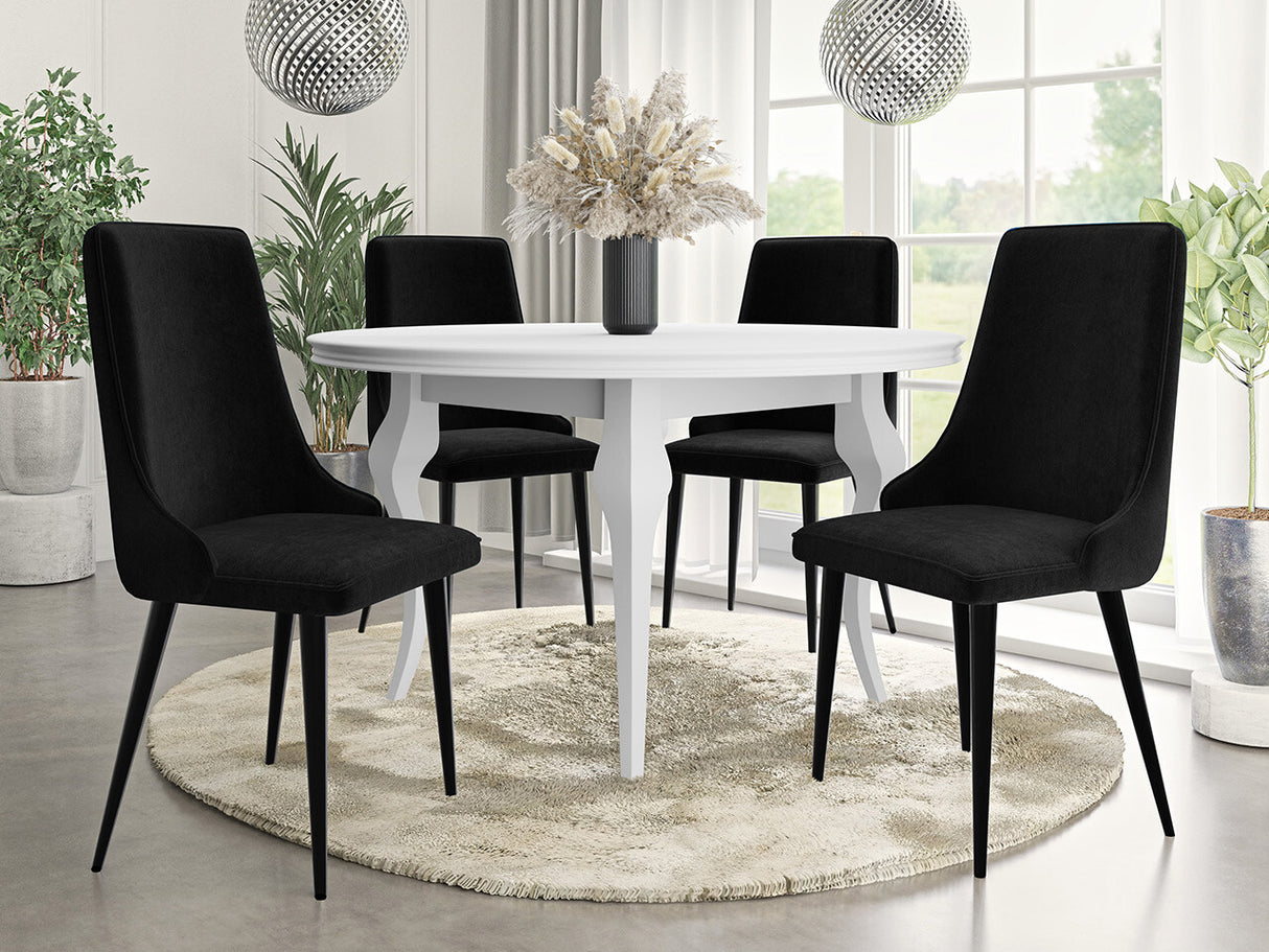 Szék Krzesło MARIO, Szín: Fekete + Magic Velvet 2219, Lábak színe: Fekete