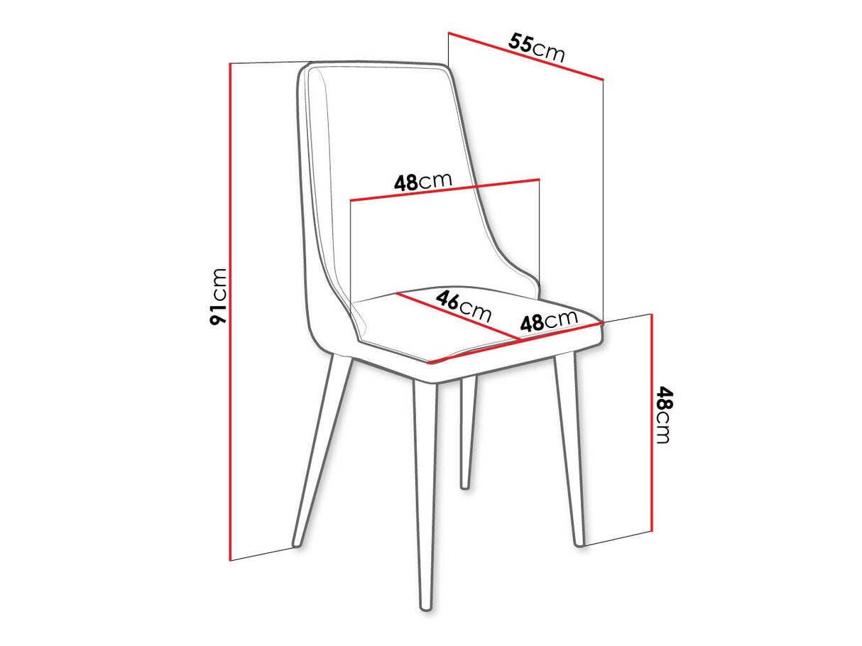 Szék Krzesło MARIO, Szín: Fekete + Magic Velvet 2209, Lábak színe: Fekete