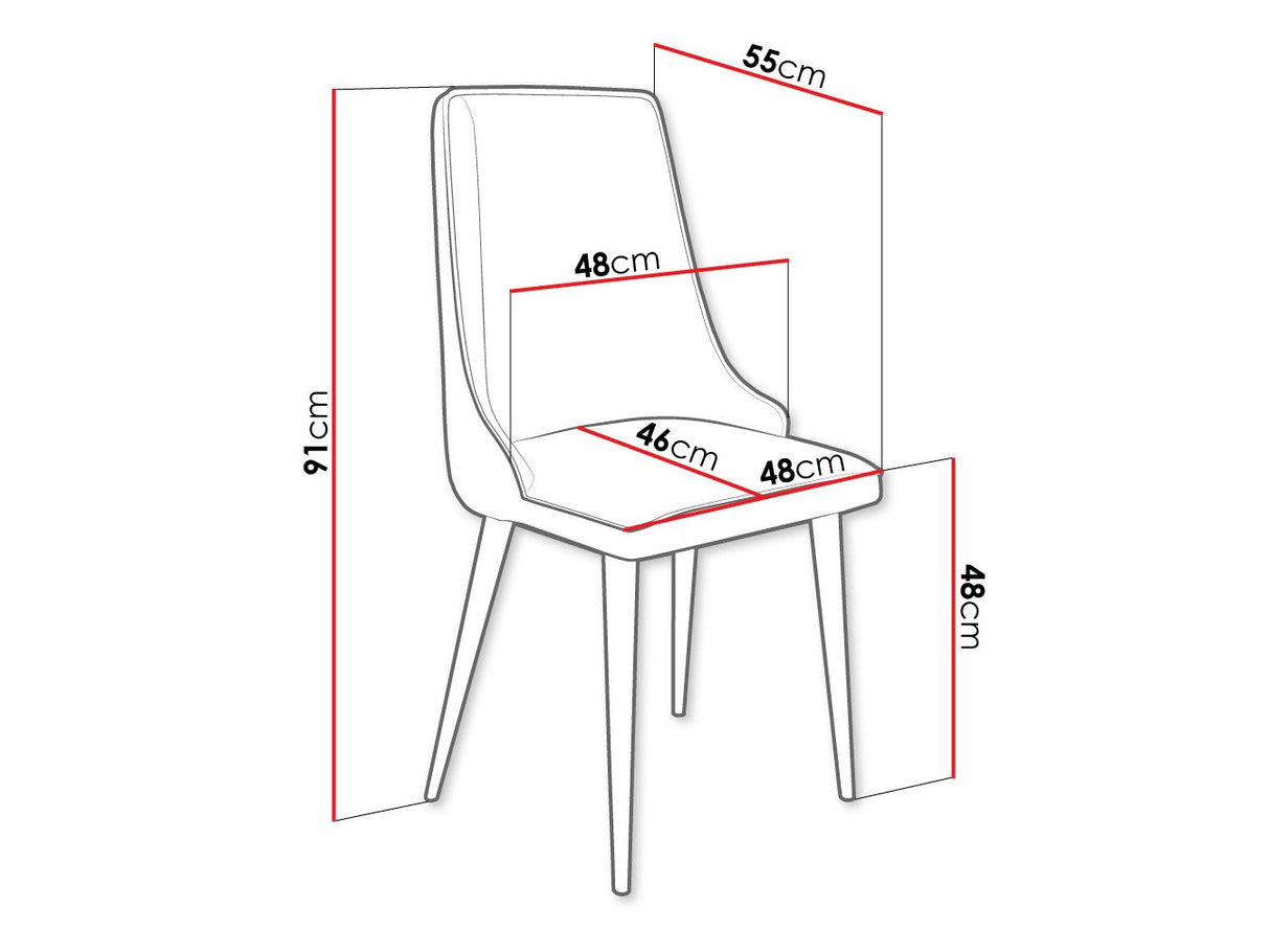 Szék Krzesło MARIO, Szín: Fekete + Magic Velvet 2209, Lábak színe: Aranysárga