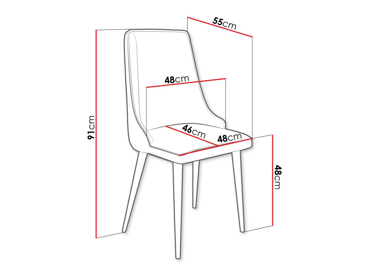 Szék Krzesło MARIO, Szín: Fekete + Magic Velvet 2217, Lábak színe: Aranysárga