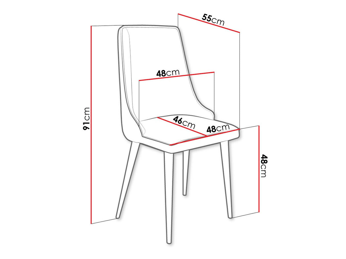 Szék Krzesło MARIO, Szín: Fekete + Magic Velvet 2219, Lábak színe: Fekete
