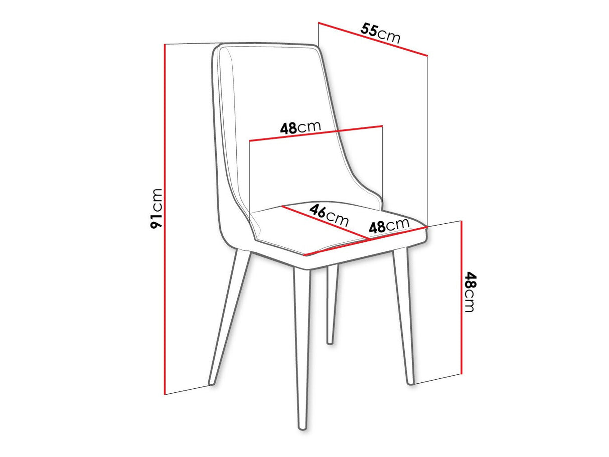 Szék Krzesło MARIO, Szín: Fekete + Magic Velvet 2225, Lábak színe: Fekete