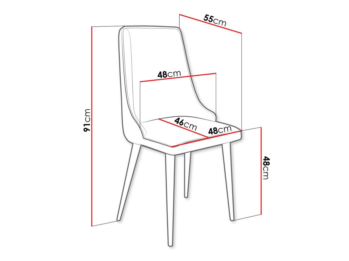 Szék Krzesło MARIO, Szín: Fekete + Magic Velvet 2225, Lábak színe: Aranysárga