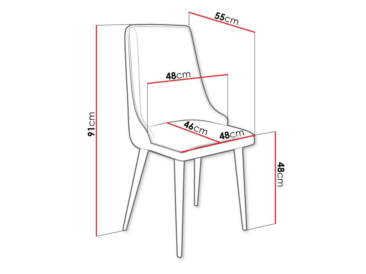 Szék Krzesło MARIO, Szín: Fekete + Magic Velvet 2240, Lábak színe: Fekete