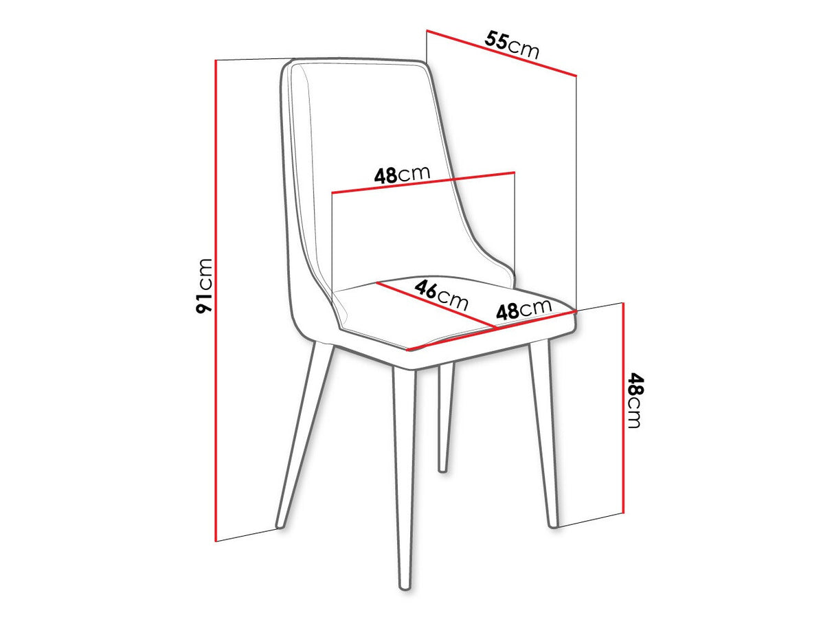 Szék Krzesło MARIO, Szín: Fekete + Magic Velvet 2250, Lábak színe: Fekete
