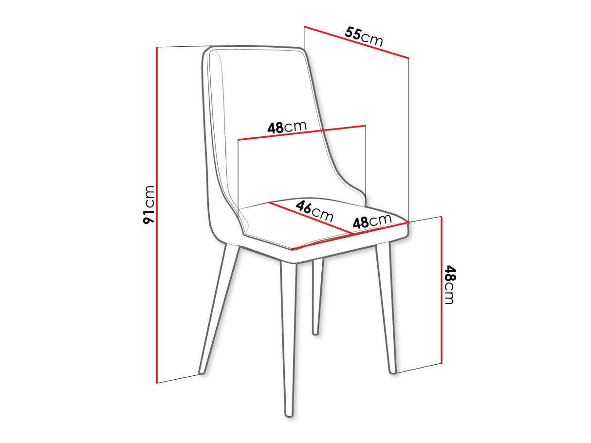 Szék Krzesło MARIO, Szín: Fekete + Magic Velvet 2258, Lábak színe: Aranysárga