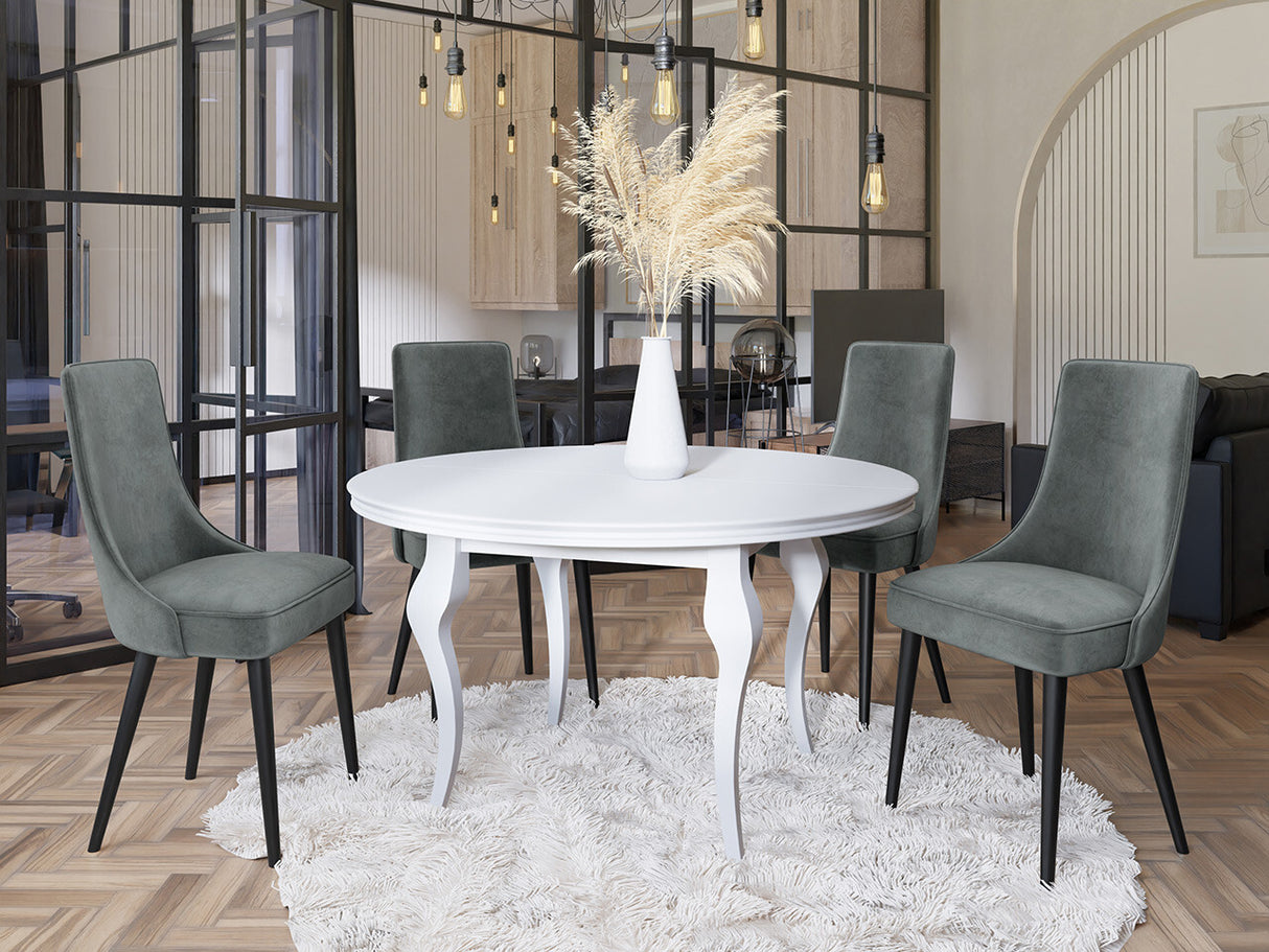 Szék Krzesło PERŁA 3, Szín: Fekete + Magic Velvet 2217, Lábak színe: Fekete