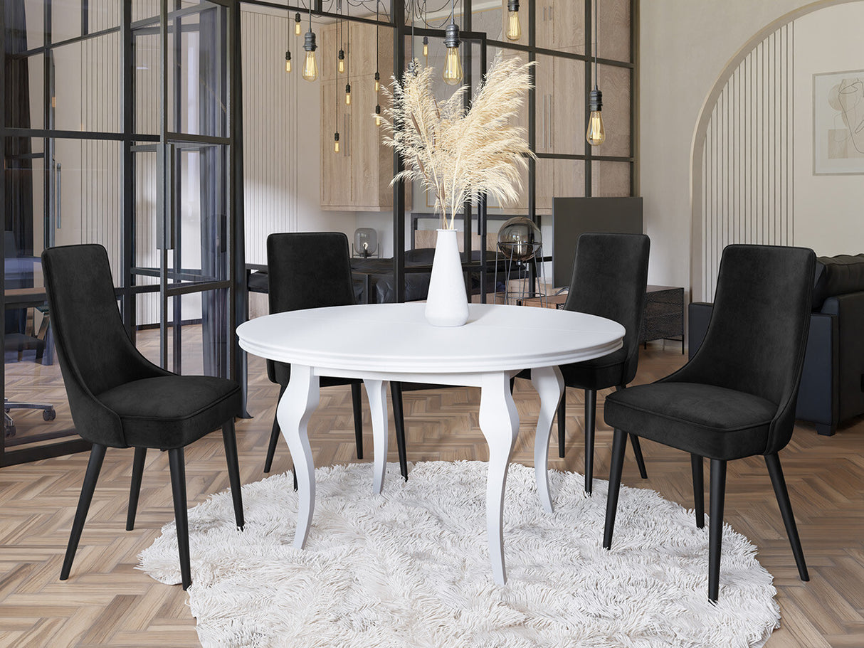 Szék Krzesło PERŁA 3, Szín: Fekete + Magic Velvet 2219, Lábak színe: Fekete