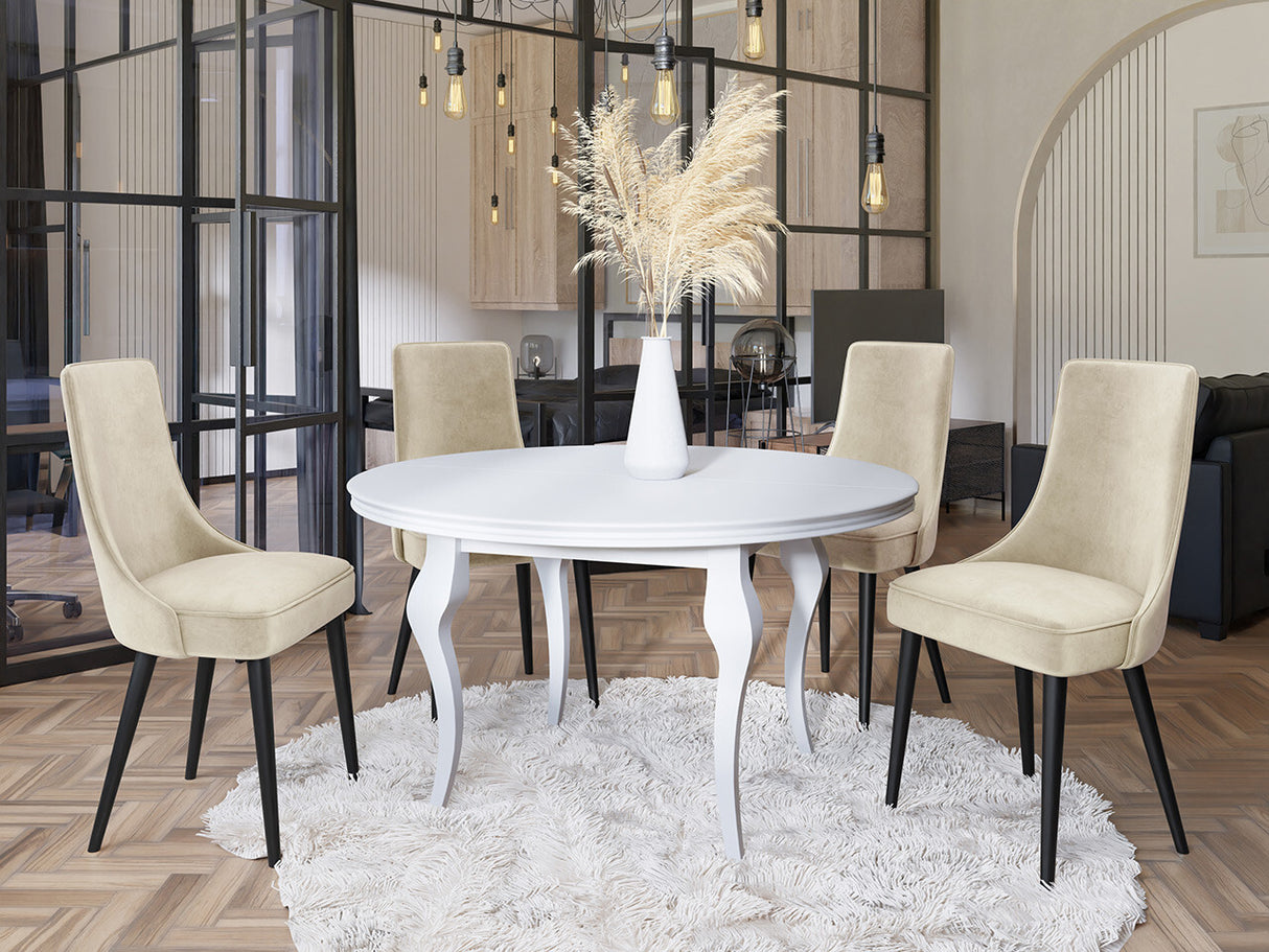 Szék Krzesło PERŁA 3, Szín: Fekete + Magic Velvet 2250, Lábak színe: Fekete