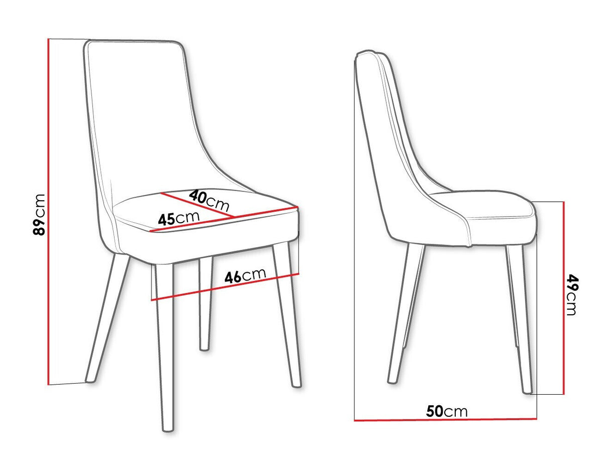 Szék Krzesło PERŁA 3, Szín: Fekete + Magic Velvet 2209, Lábak színe: Fekete