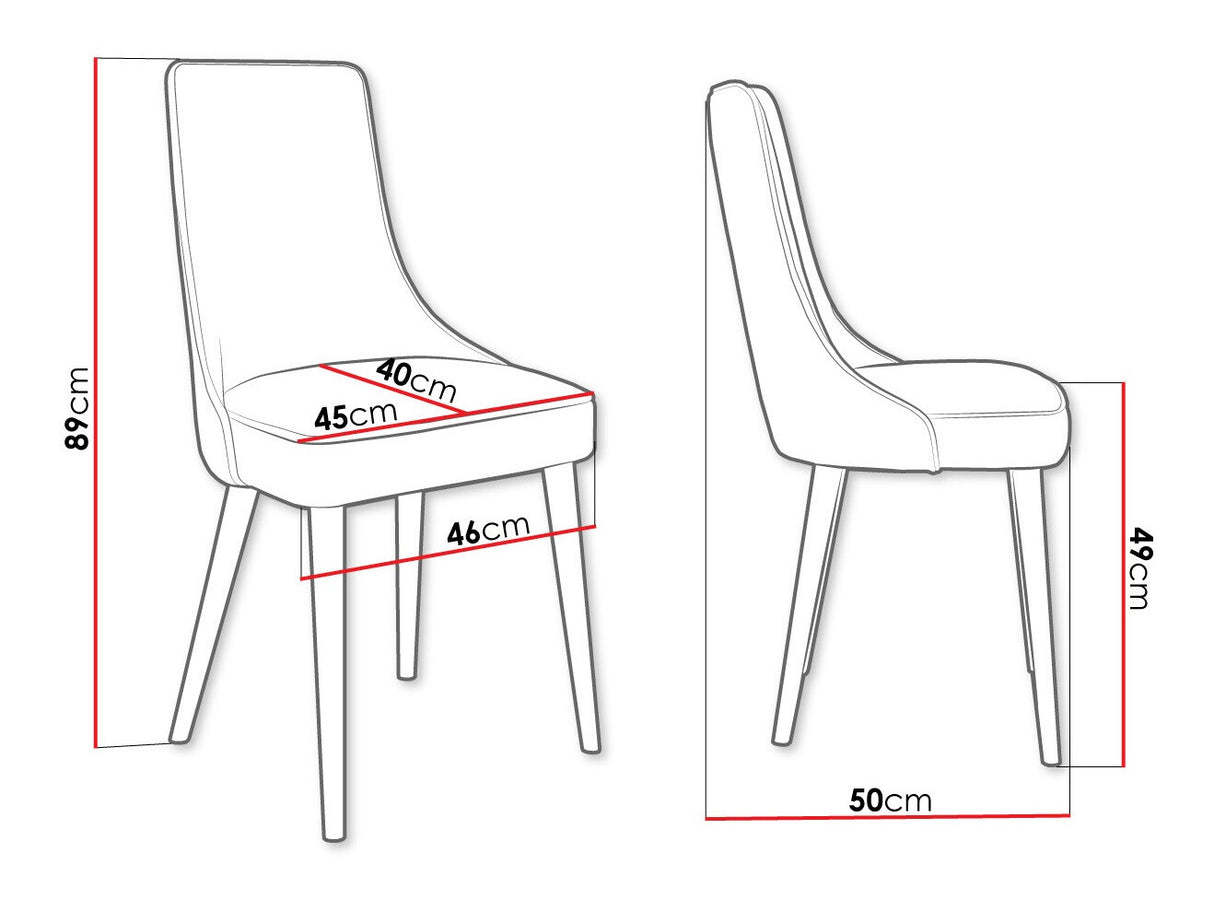 Szék Krzesło PERŁA 3, Szín: Fekete + Magic Velvet 2217, Lábak színe: Fekete