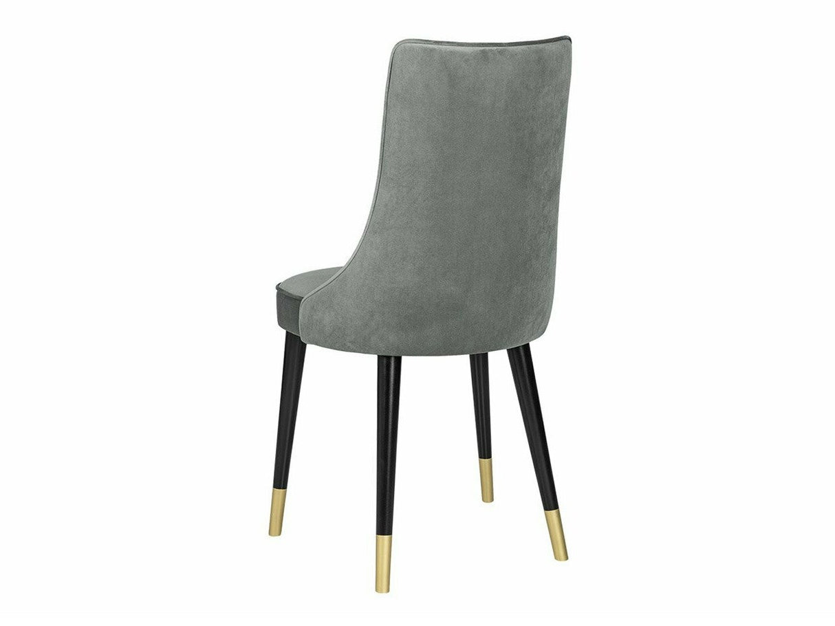 Szék Krzesło PERŁA 3, Szín: Fekete + Magic Velvet 2217, Lábak színe: Aranysárga