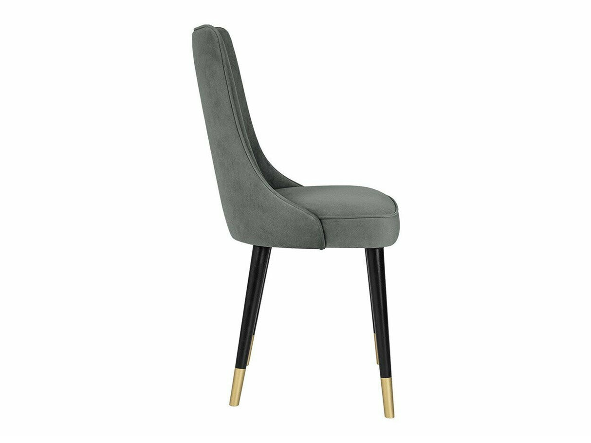 Szék Krzesło PERŁA 3, Szín: Fekete + Magic Velvet 2217, Lábak színe: Aranysárga