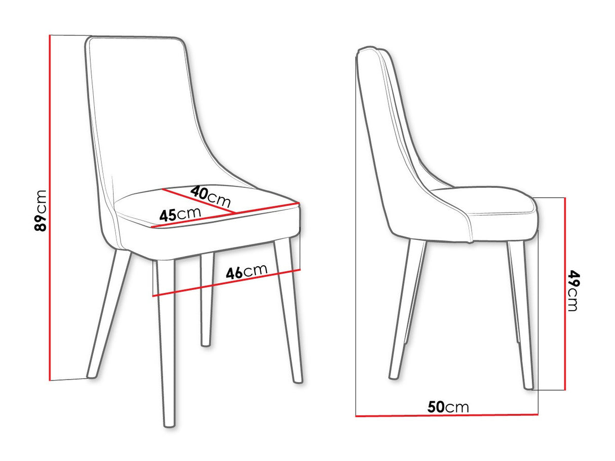 Szék Krzesło PERŁA 3, Szín: Fekete + Magic Velvet 2219, Lábak színe: Fekete