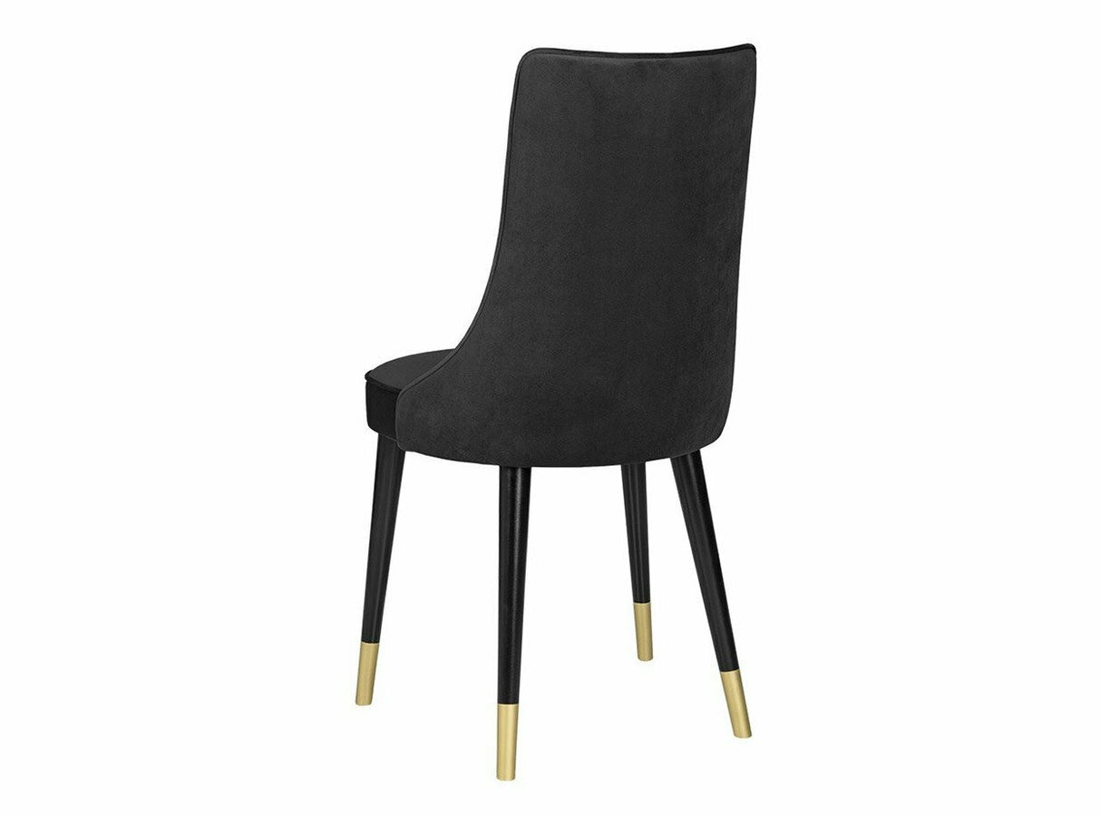 Szék Krzesło PERŁA 3, Szín: Fekete + Magic Velvet 2219, Lábak színe: Aranysárga