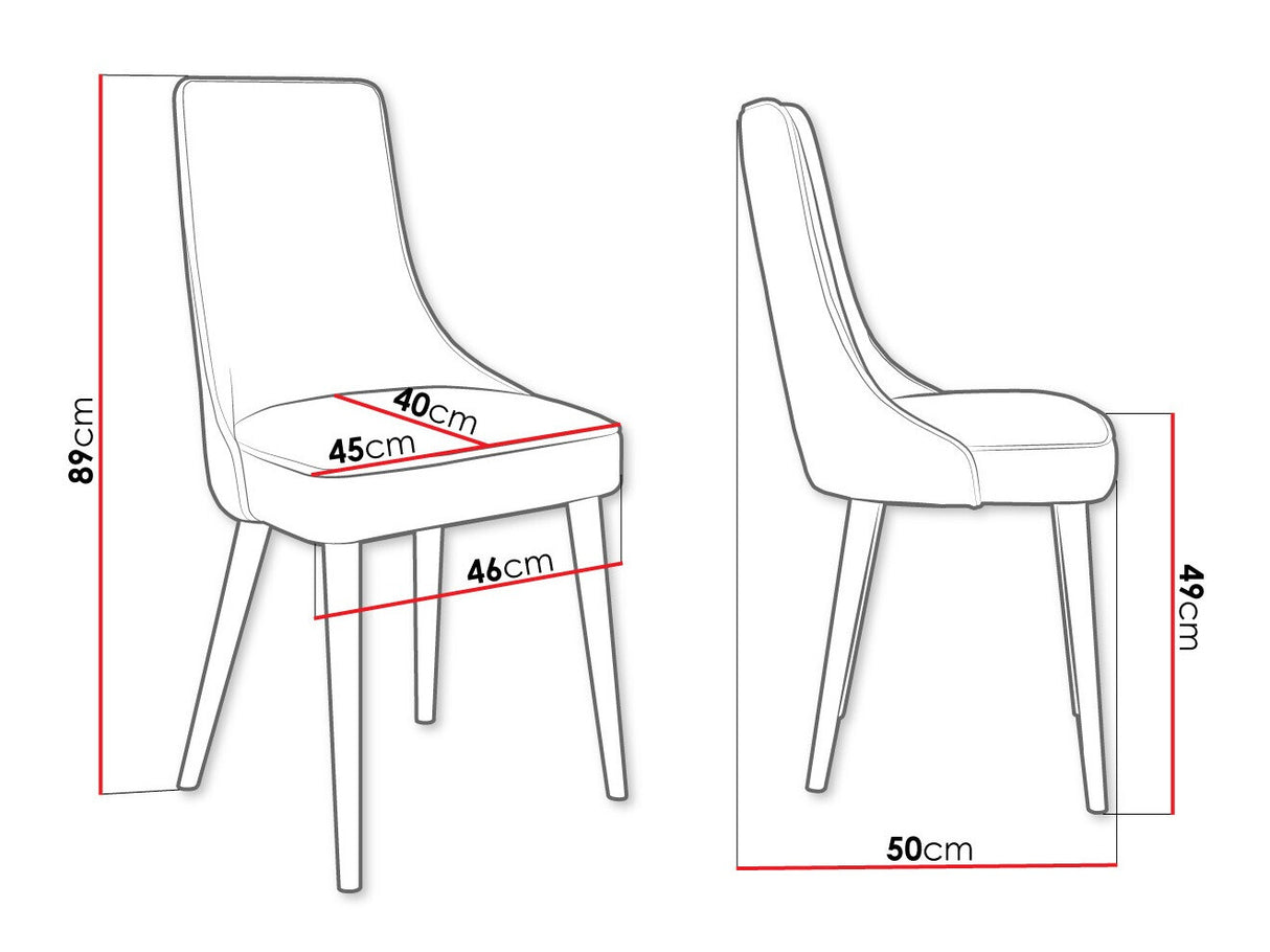 Szék Krzesło PERŁA 3, Szín: Fekete + Magic Velvet 2219, Lábak színe: Aranysárga