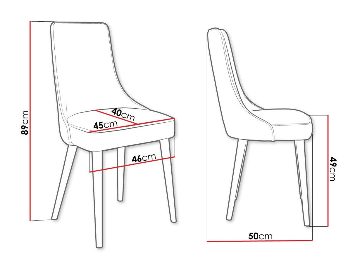 Szék Krzesło PERŁA 3, Szín: Fekete + Magic Velvet 2225, Lábak színe: Fekete