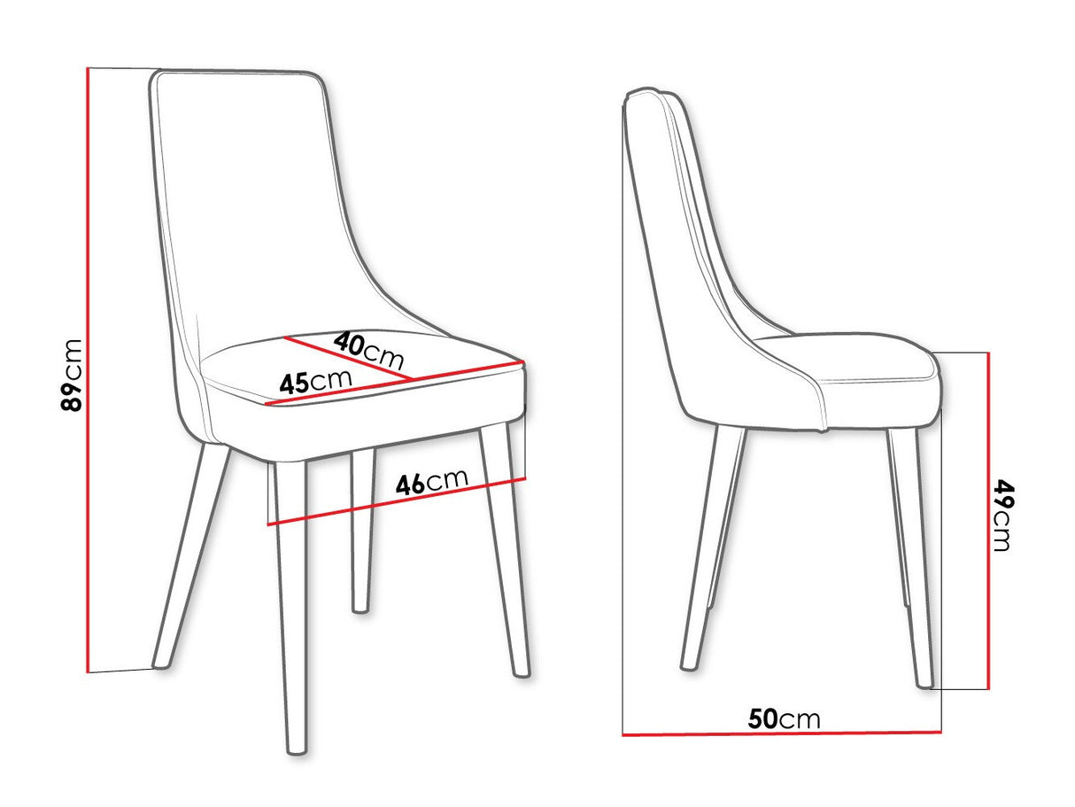 Szék Krzesło PERŁA 3, Szín: Fekete + Magic Velvet 2240, Lábak színe: Fekete