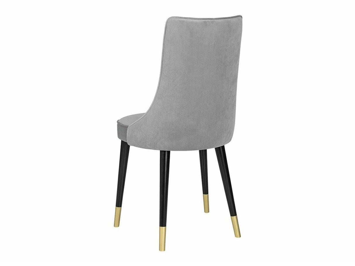 Szék Krzesło PERŁA 3, Szín: Fekete + Magic Velvet 2240, Lábak színe: Aranysárga