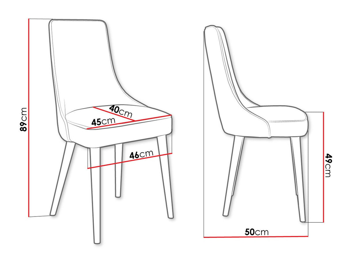 Szék Krzesło PERŁA 3, Szín: Fekete + Magic Velvet 2250, Lábak színe: Fekete