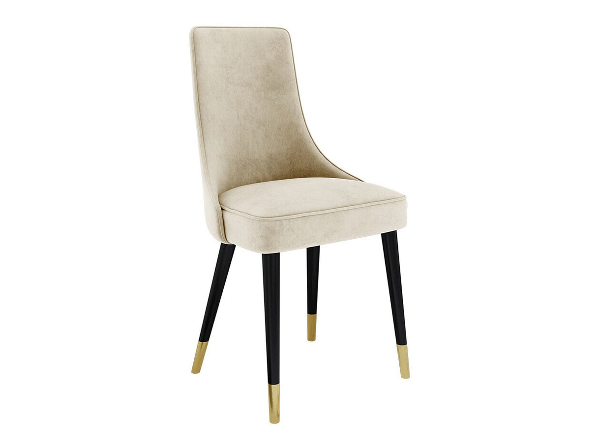 Szék Krzesło PERŁA 3, Szín: Fekete + Magic Velvet 2250, Lábak színe: Aranysárga