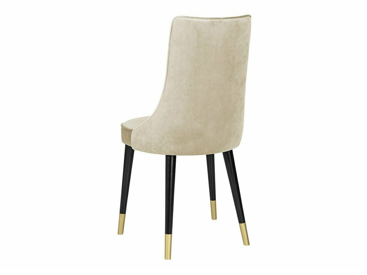 Szék Krzesło PERŁA 3, Szín: Fekete + Magic Velvet 2250, Lábak színe: Aranysárga