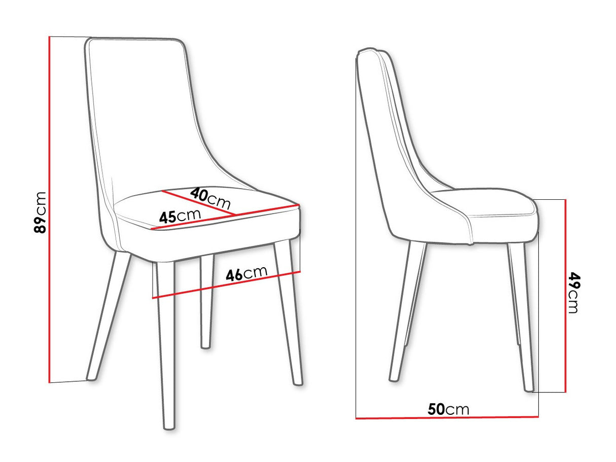 Szék Krzesło PERŁA 3, Szín: Fekete + Magic Velvet 2258, Lábak színe: Fekete